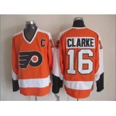 Philadelphia Flyers #16 Bobby Clarke Orange CCM Throwback Stitched NHL Jersey