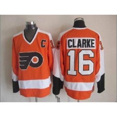 Philadelphia Flyers #16 Bobby Clarke Orange CCM Throwback Stitched NHL Jersey