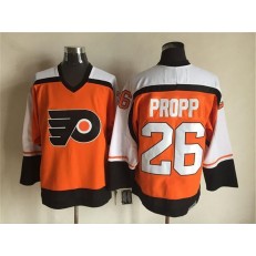 Philadelphia Flyers #26 Brian Propp Orange Black CCM Throwback Stitched NHL Jersey