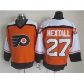 Philadelphia Flyers #27 Ron Hextall Orange Black CCM Throwback Stitched NHL Jersey