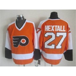 Philadelphia Flyers #27 Ron Hextall Orange CCM Throwback Stitched NHL Jersey
