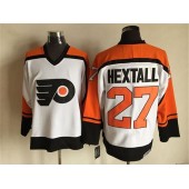 Philadelphia Flyers #27 Ron Hextall White Black CCM Throwback Stitched NHL Jersey