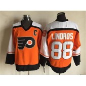 Philadelphia Flyers #88 Eric Lindros Orange Black CCM Throwback Stitched NHL Jersey