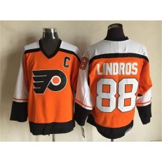 Philadelphia Flyers #88 Eric Lindros Orange Black CCM Throwback Stitched NHL Jersey