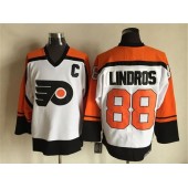 Philadelphia Flyers #88 Eric Lindros White Black CCM Throwback Stitched NHL Jersey