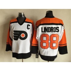 Philadelphia Flyers #88 Eric Lindros White Black CCM Throwback Stitched NHL Jersey