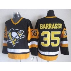 Pittsburgh Penguins #35 Tom Barrasso Black CCM Throwback Stitched NHL Jersey