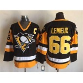 Pittsburgh Penguins #66 Mario Lemieux Black CCM Throwback Stitched NHL Jersey