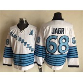 Pittsburgh Penguins #68 Jaromir Jagr White Light Blue CCM Throwback Stitched NHL  Jersey