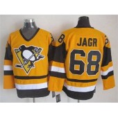 Pittsburgh Penguins #68 Jaromir Jagr Yellow Mitchell & Ness Stitched NHL Jersey