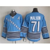 Pittsburgh Penguins #71 Evgeni Malkin Light Blue CCM Throwback Stitched NHL Jersey