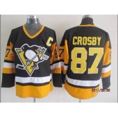 Pittsburgh Penguins #87 Sidney Crosby Black CCM Throwback Stitched NHL Jersey