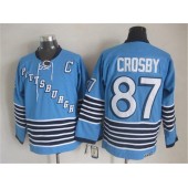 Pittsburgh Penguins #87 Sidney Crosby Light Blue CCM Throwback Stitched NHL Jersey