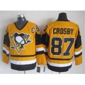 Pittsburgh Penguins #87 Sidney Crosby Yellow Mitchell & Ness Stitched NHL Jersey