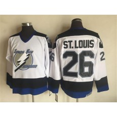 Tampa Bay Lightning #26 Martin St. Louis White CCM Throwback Stitched NHL Jersey