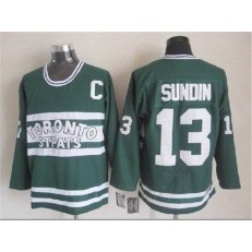 Toronto Maple Leafs #13 Mats Sundin Green CCM Throwback Stitched NHL Jersey
