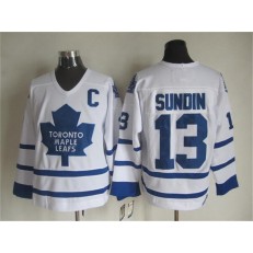 Toronto Maple Leafs #13 Mats Sundin White CCM Throwback Stitched NHL Jersey