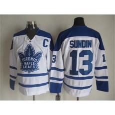 Toronto Maple Leafs #13 Mats Sundin White CCM Throwback Winter Classic Stitched NHL Jersey