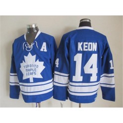 Toronto Maple Leafs #14 Dave Keon Blue CCM Throwback Third Stitched NHL Jersey