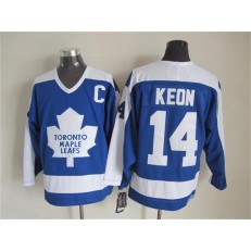 Toronto Maple Leafs #14 Dave Keon Blue White CCM Throwback Stitched NHL Jersey