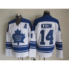 Toronto Maple Leafs #14 Dave Keon White CCM Throwback Third Stitched NHL Jersey