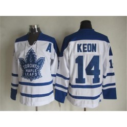 Toronto Maple Leafs #14 Dave Keon White CCM Throwback Winter Classic Stitched NHL Jersey