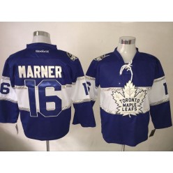 Toronto Maple Leafs #16 Mitchell Marner 100th Anniversary Blue Reebok Stitched NHL Jersey