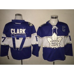 Toronto Maple Leafs #17 Wendel Clark 100th Anniversary Blue Reebok Stitched NHL Jersey