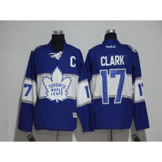 Toronto Maple Leafs #17 Wendel Clark Blue 75th CCM Throwback Stitched NHL Jersey