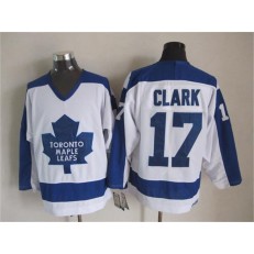 Toronto Maple Leafs #17 Wendel Clark White Blue CCM Throwback Stitched NHL Jersey