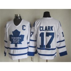 Toronto Maple Leafs #17 Wendel Clark White CCM Throwback Stitched NHL Jersey