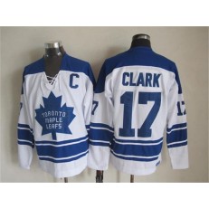 Toronto Maple Leafs #17 Wendel Clark White CCM Throwback Third Stitched NHL Jersey