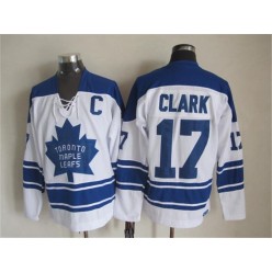 Toronto Maple Leafs #17 Wendel Clark White CCM Throwback Third Stitched NHL Jersey