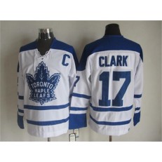 Toronto Maple Leafs #17 Wendel Clark White CCM Throwback Winter Classic Stitched NHL Jersey