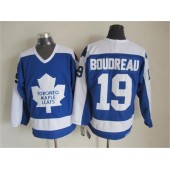 Toronto Maple Leafs #19 Bruce Boudreau Blue White CCM Throwback Stitched NHL Jersey
