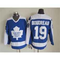 Toronto Maple Leafs #19 Bruce Boudreau Blue White CCM Throwback Stitched NHL Jersey