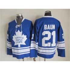 Toronto Maple Leafs #21 Bobby Baun Blue CCM Throwback Third Stitched NHL Jersey