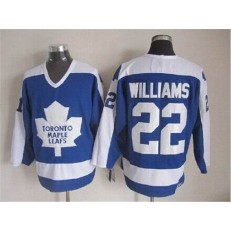 Toronto Maple Leafs #22 Tiger Williams Blue White CCM Throwback Stitched NHL Jersey