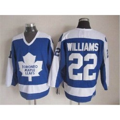 Toronto Maple Leafs #22 Tiger Williams Blue White CCM Throwback Stitched NHL Jersey