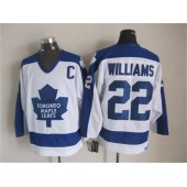 Toronto Maple Leafs #22 Tiger Williams White Blue CCM Throwback Stitched NHL Jersey