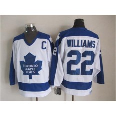 Toronto Maple Leafs #22 Tiger Williams White Blue CCM Throwback Stitched NHL Jersey