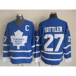 Toronto Maple Leafs #27 Darryl Sittler Blue CCM Throwback Stitched NHL Jersey