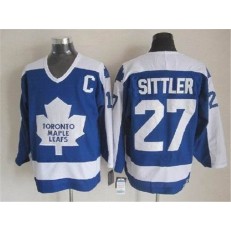 Toronto Maple Leafs #27 Darryl Sittler Blue White CCM Throwback Stitched NHL Jersey