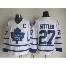 Toronto Maple Leafs #27 Darryl Sittler White CCM Throwback Stitched NHL Jersey