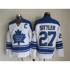 Toronto Maple Leafs #27 Darryl Sittler White CCM Throwback Third Stitched NHL Jersey