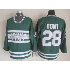 Toronto Maple Leafs #28 Tie Domi Green CCM Throwback Stitched NHL Jersey