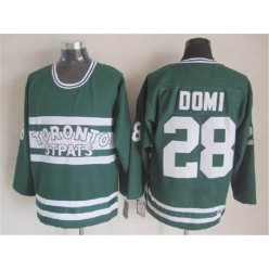 Toronto Maple Leafs #28 Tie Domi Green CCM Throwback Stitched NHL Jersey