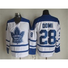 Toronto Maple Leafs #28 Tie Domi White CCM Throwback Winter Classic Stitched NHL Jersey