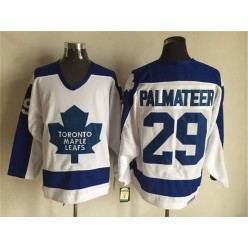 Toronto Maple Leafs #29 Mike Palmateer White Blue CCM Throwback Stitched NHL Jersey