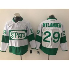 Toronto Maple Leafs #29 William Nylander White St. Patrick's Day Reebok Stitched NHL Jersey